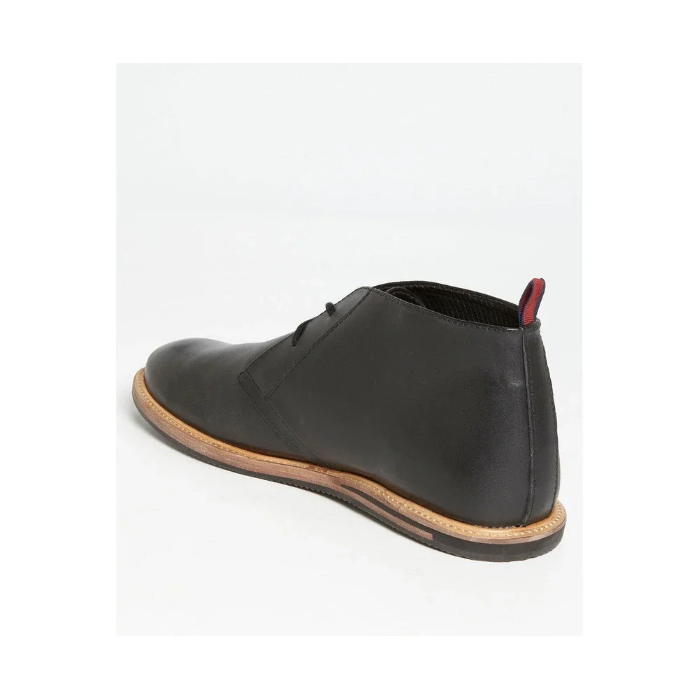 Ben Sherman Aberdeen Leather Chukka Boot in Black Size 10